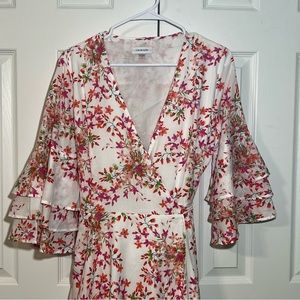 Calvin Klein wrap floral dress size 10